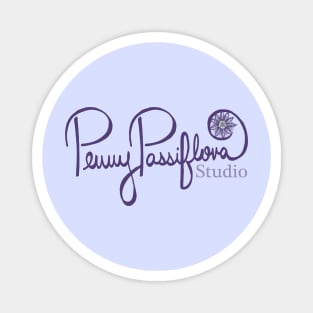 Penny Passiflora Purple Flower Artist Local Business Magnet